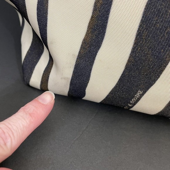 Dooney & Bourke LARGE Zebra Carry All Shopper Tote Bag Black White leather - Picture 5 of 9